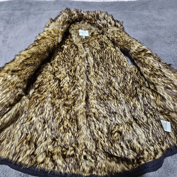 Adrienne Vittadini Navy Blue Quilted Puffed Fur Lined Vest Size Medium - Picture 15 of 16